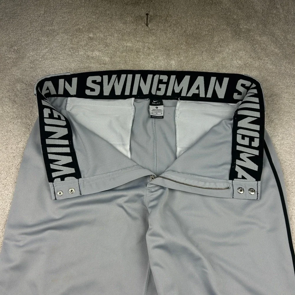 Nike Side Stripe Baseball Pants XL Grey Dri-FIT Swingman Sportswear Athletic